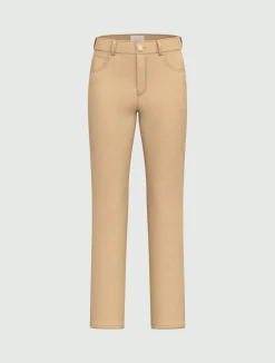 5 Tasche slim flare in gabardina stretch - BEIGE