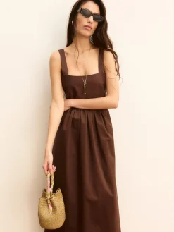Abito midi in raso stretch - CAFFE`