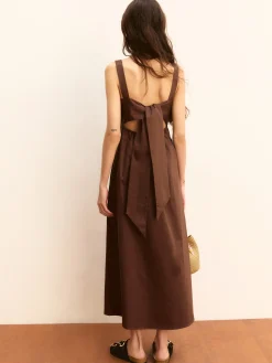 Abito midi in raso stretch - CAFFE`
