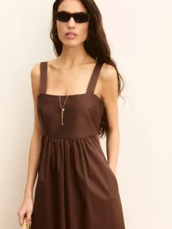 Abito midi in raso stretch - CAFFE`