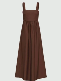 Abito midi in raso stretch - CAFFE`