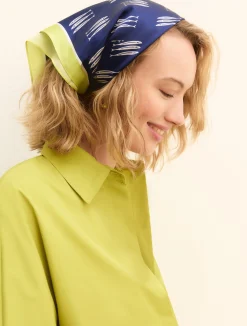 Bandana in twill di seta - BLU