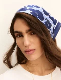 Bandana in twill di seta - AZZURRO INTENSO
