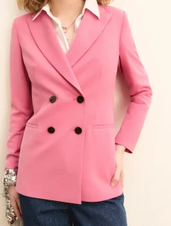 Blazer doppiopetto stretch - ROSA ANTICO