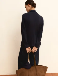 Blazer monopetto in jersey - BLU