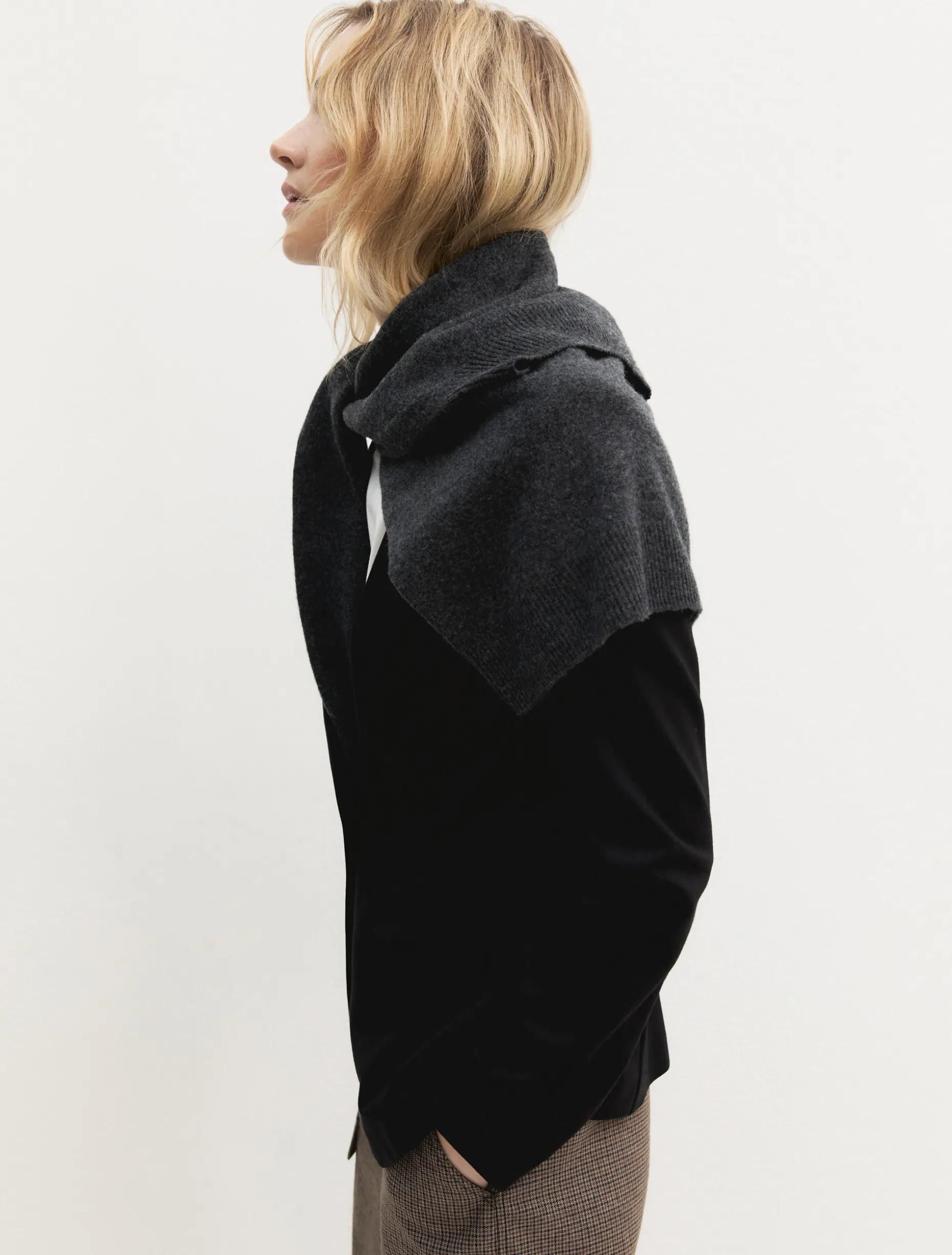 Blazer semi aderente in jersey - NERO