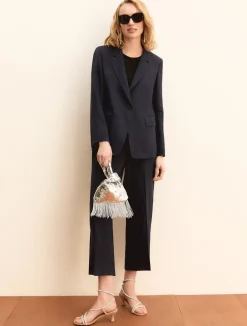 Blazer in lino - BLU NOTTE