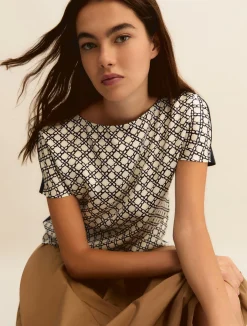 Blusa doppio materiale - BIANCO