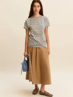 Blusa doppio materiale - BIANCO