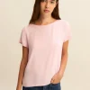 Blusa in crepe di misto seta - ROSA