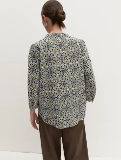 Blusa in mussola stampata - PERVINCA