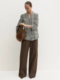 Blusa in mussola stampata - PERVINCA