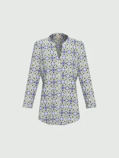 Blusa in mussola stampata - PERVINCA