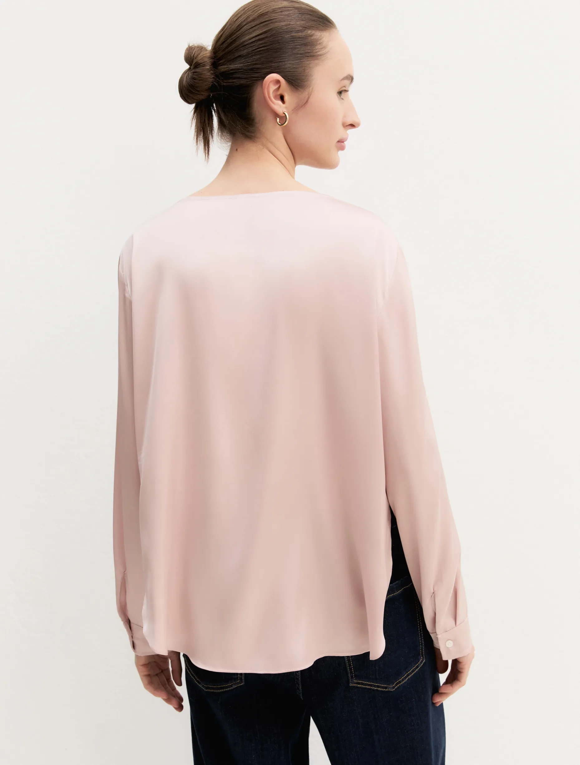 Blusa in raso stretch - ROSA