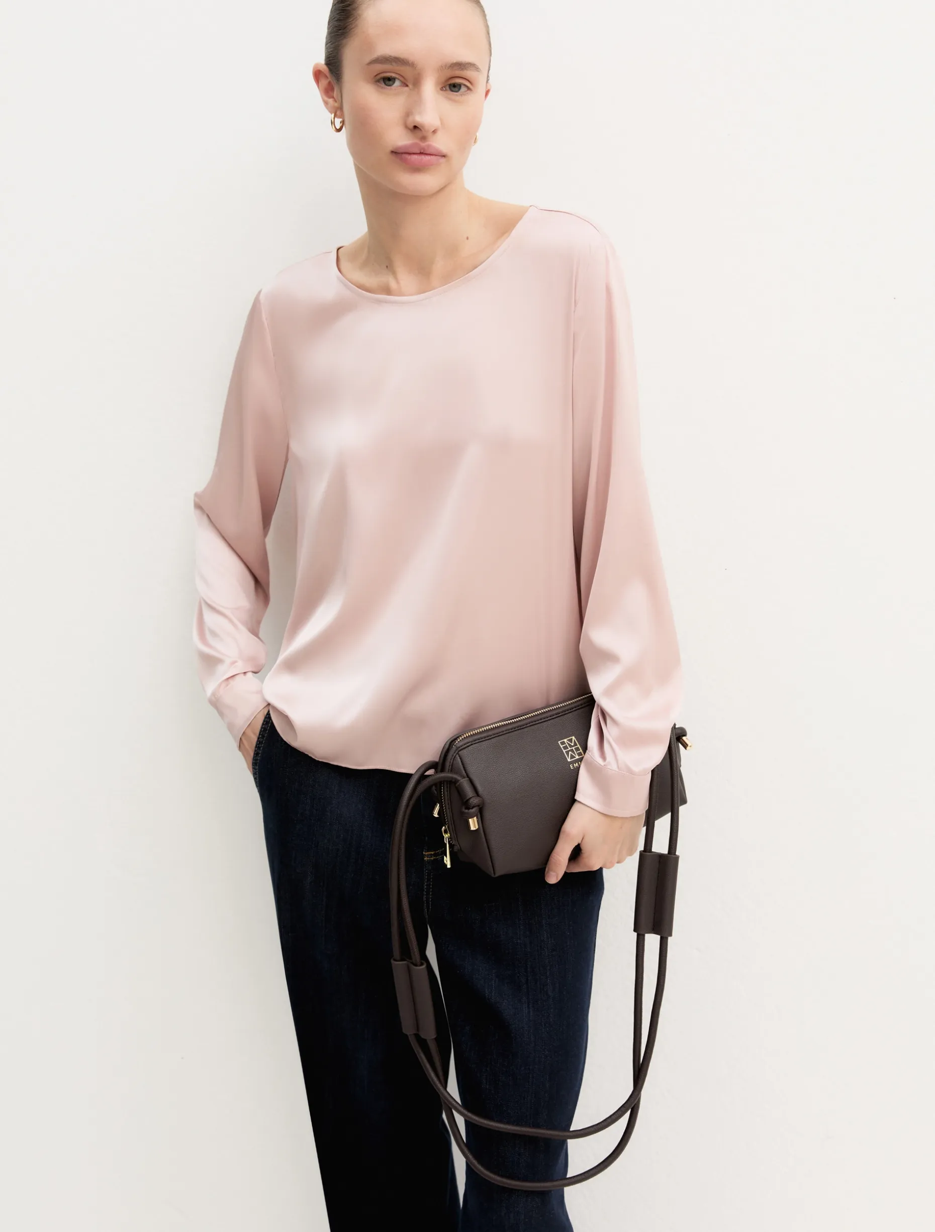 Blusa in raso stretch - ROSA