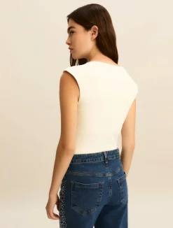 Body in jersey stretch - BIANCO LANA