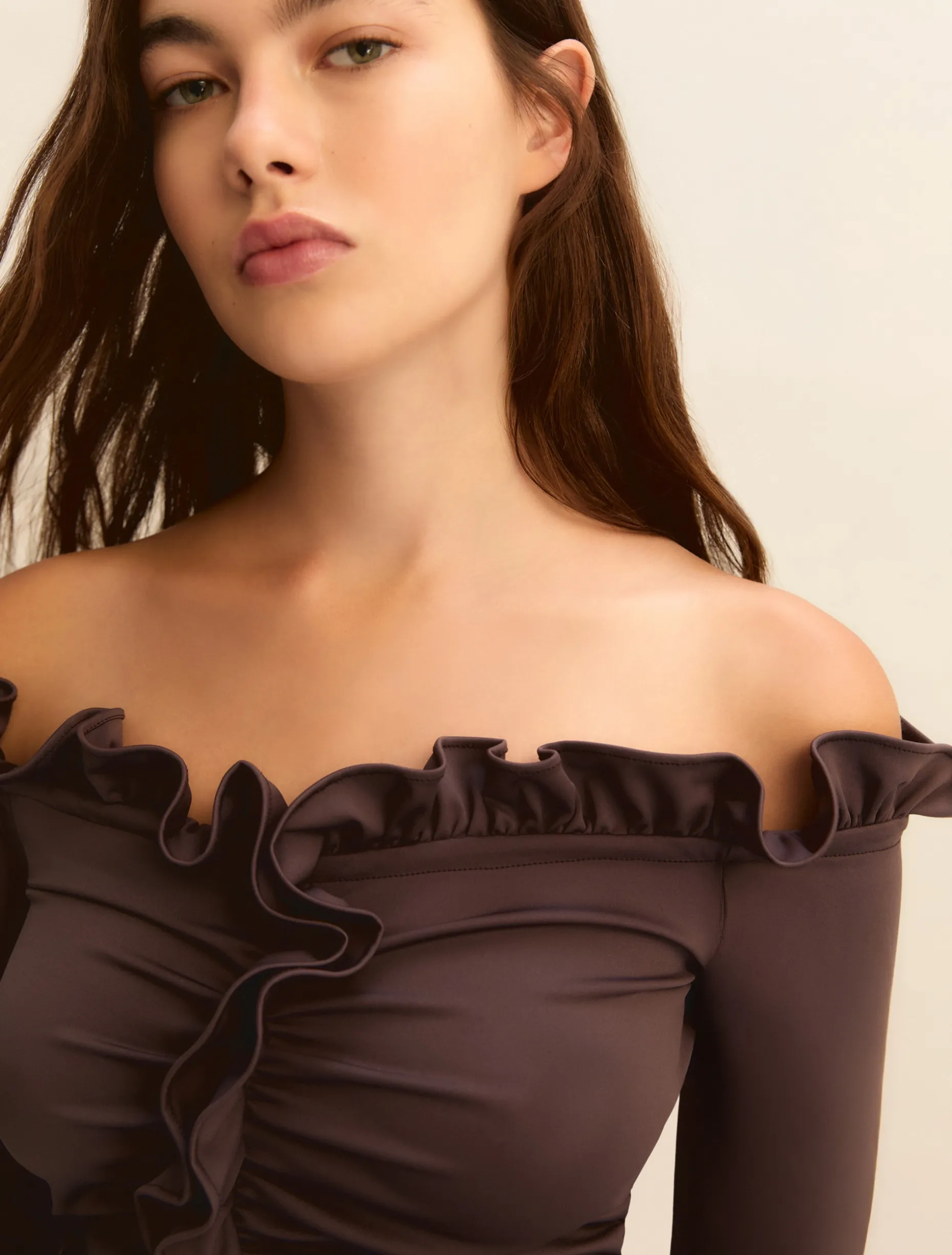Body off shoulder in jersey stretch - TESTA DI MORO