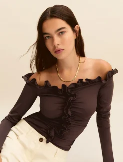 Body off shoulder in jersey stretch - TESTA DI MORO