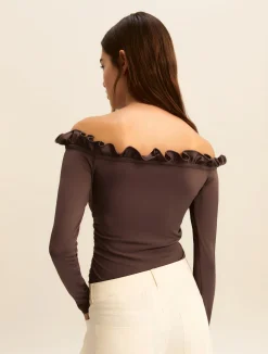 Body off shoulder in jersey stretch - TESTA DI MORO