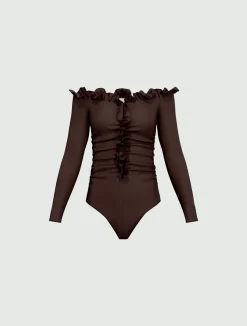 Body off shoulder in jersey stretch - TESTA DI MORO