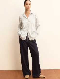 Camicia in twill - AZZURRO
