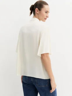Camicia con maniche a corolla - AVORIO