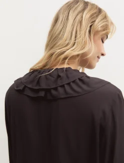 Camicia con rouche - TESTA DI MORO