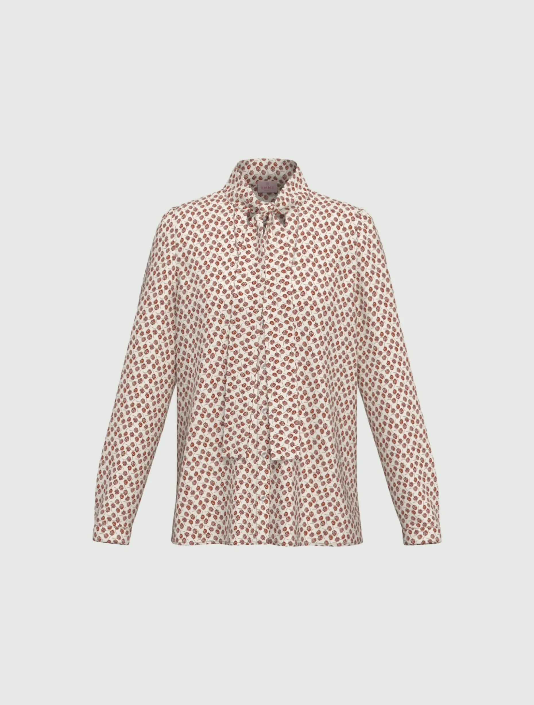Camicia in crêpe con sciarpina - AVORIO