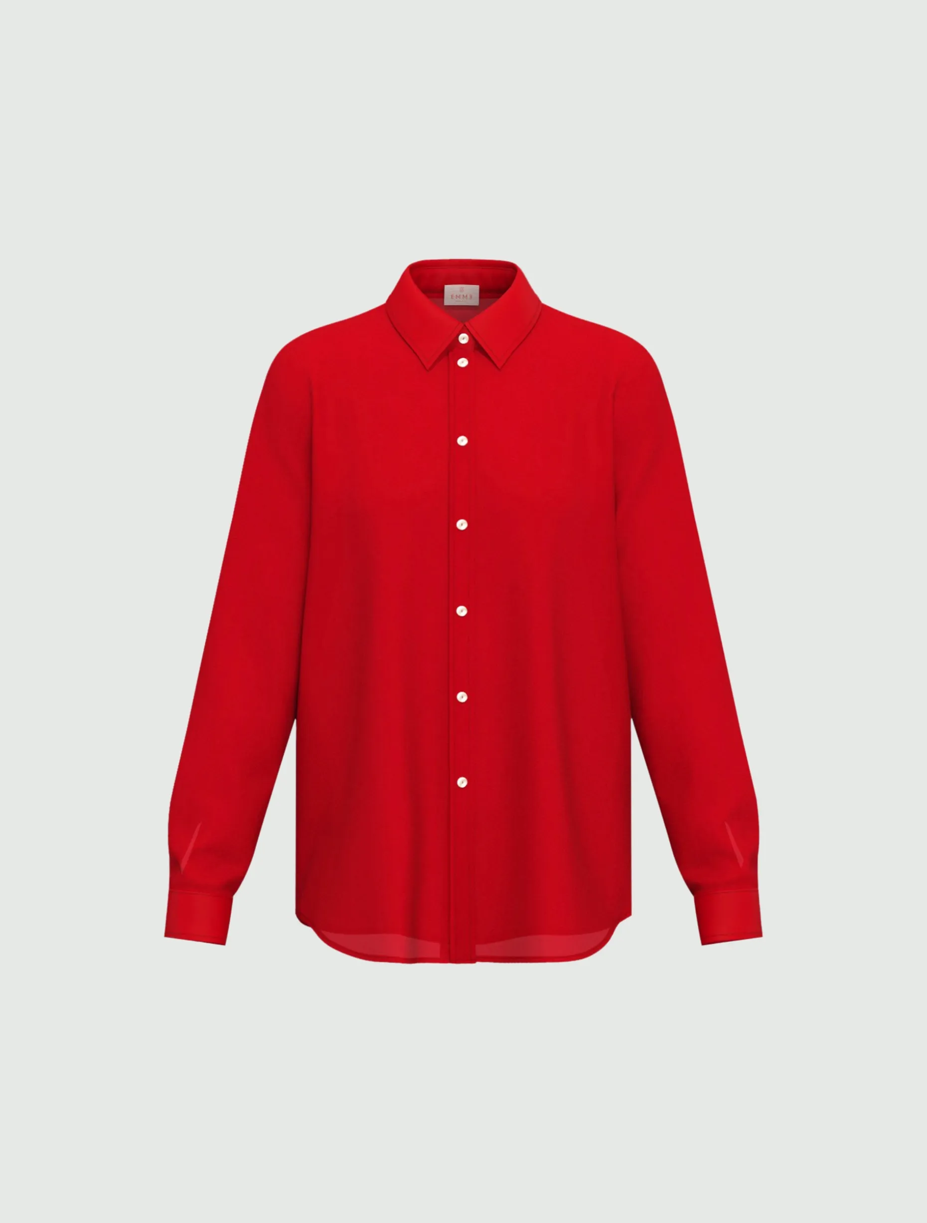 Camicia in misto seta - ROSSO
