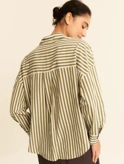 Camicia in misto viscosa - VERDE MILITARE