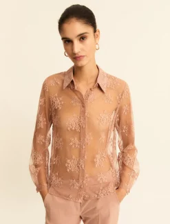 Camicia in pizzo chantilly - MALVA