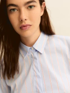 Camicia in popeline - AZZURRO