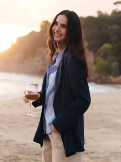 Camicia in popeline - AZZURRO