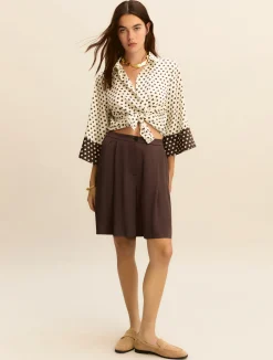 Camicia in twill stampato - BIANCO LANA
