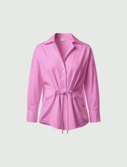 Camicia over con nastro - ROSA INTENSO
