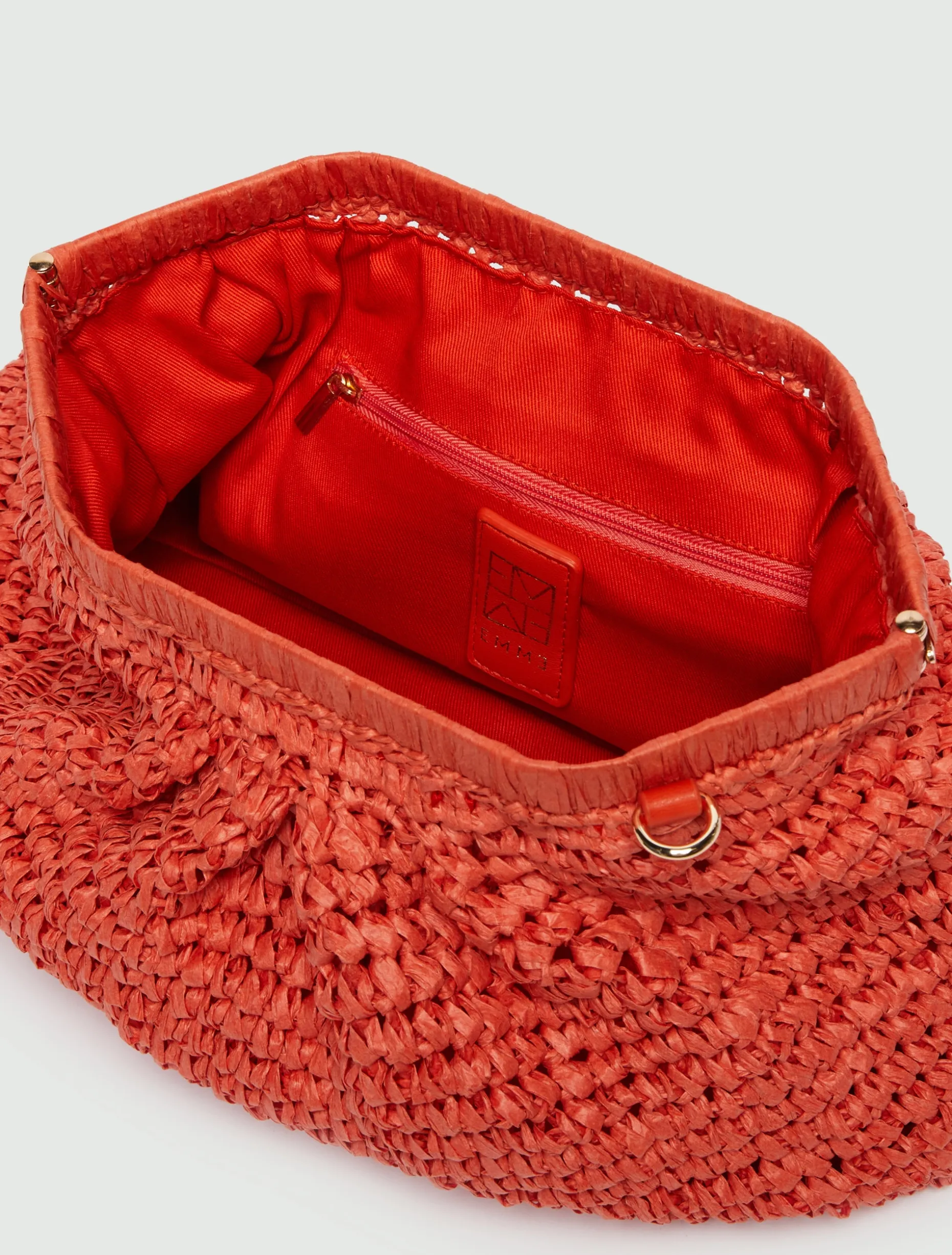 Clutch in rafia - ARANCIO