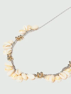 Collana con perline e conchiglie - ARGENTO