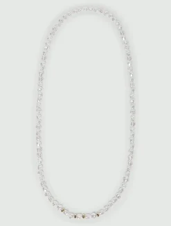 Collana lunga con perle bijoux - BIANCO PERLATO