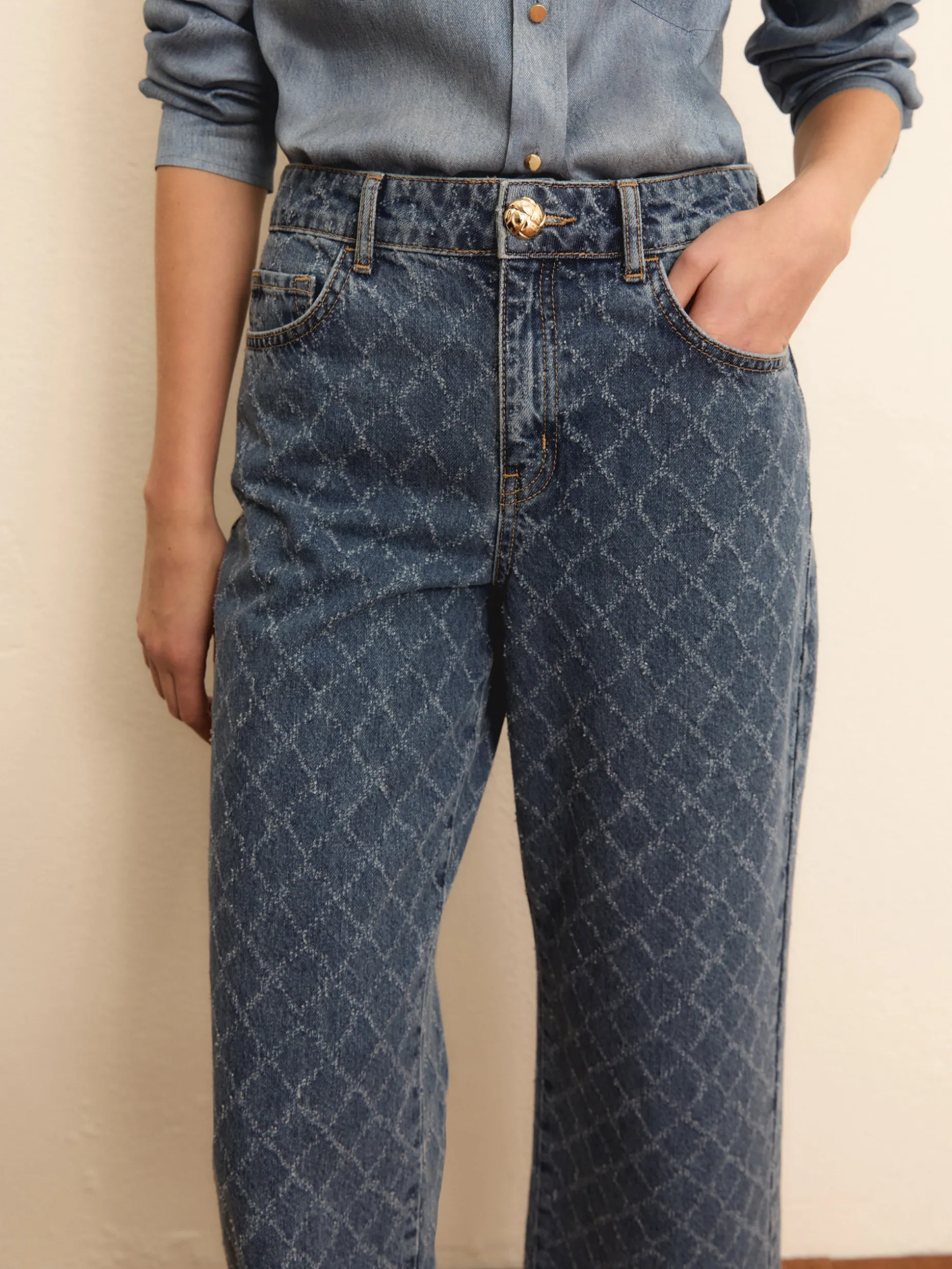 Denim cropped - BLUE JEANS