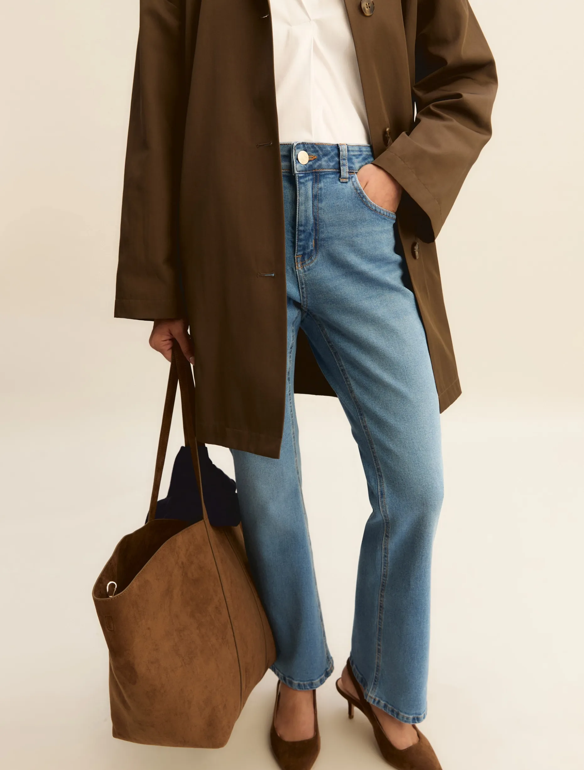 Denim slim flare - BLUE JEANS