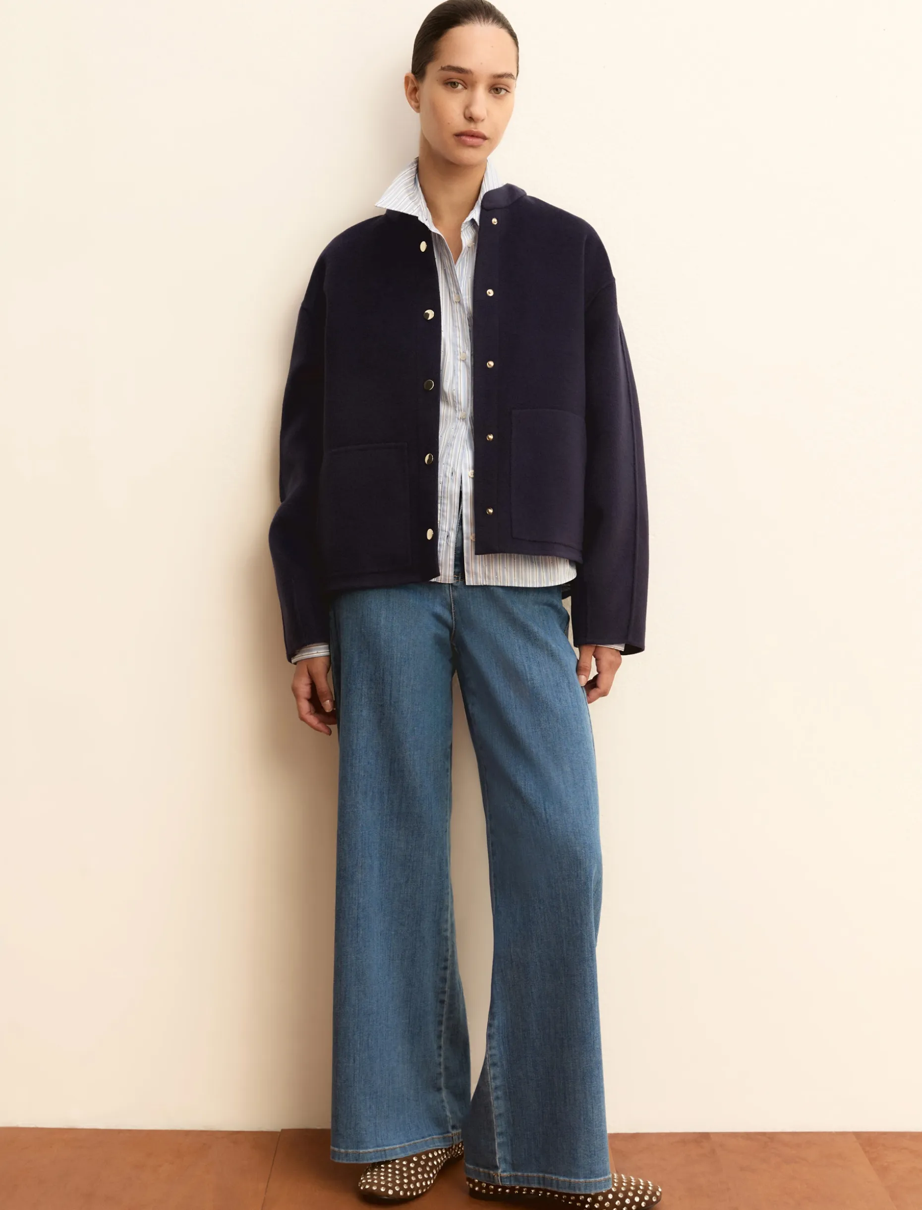 Denim stretch con gamba larga - BLUE JEANS