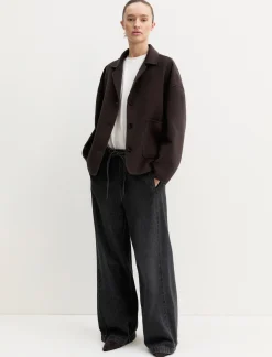 Denim jogger ampio - NERO