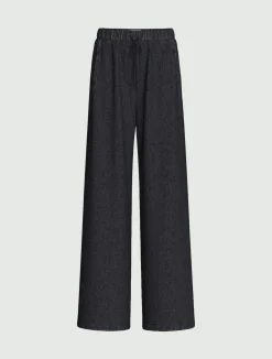 Denim jogger ampio - NERO