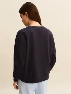 Felpa con ricamo - BLU