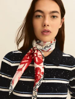 Foulard in twill - ROSSO