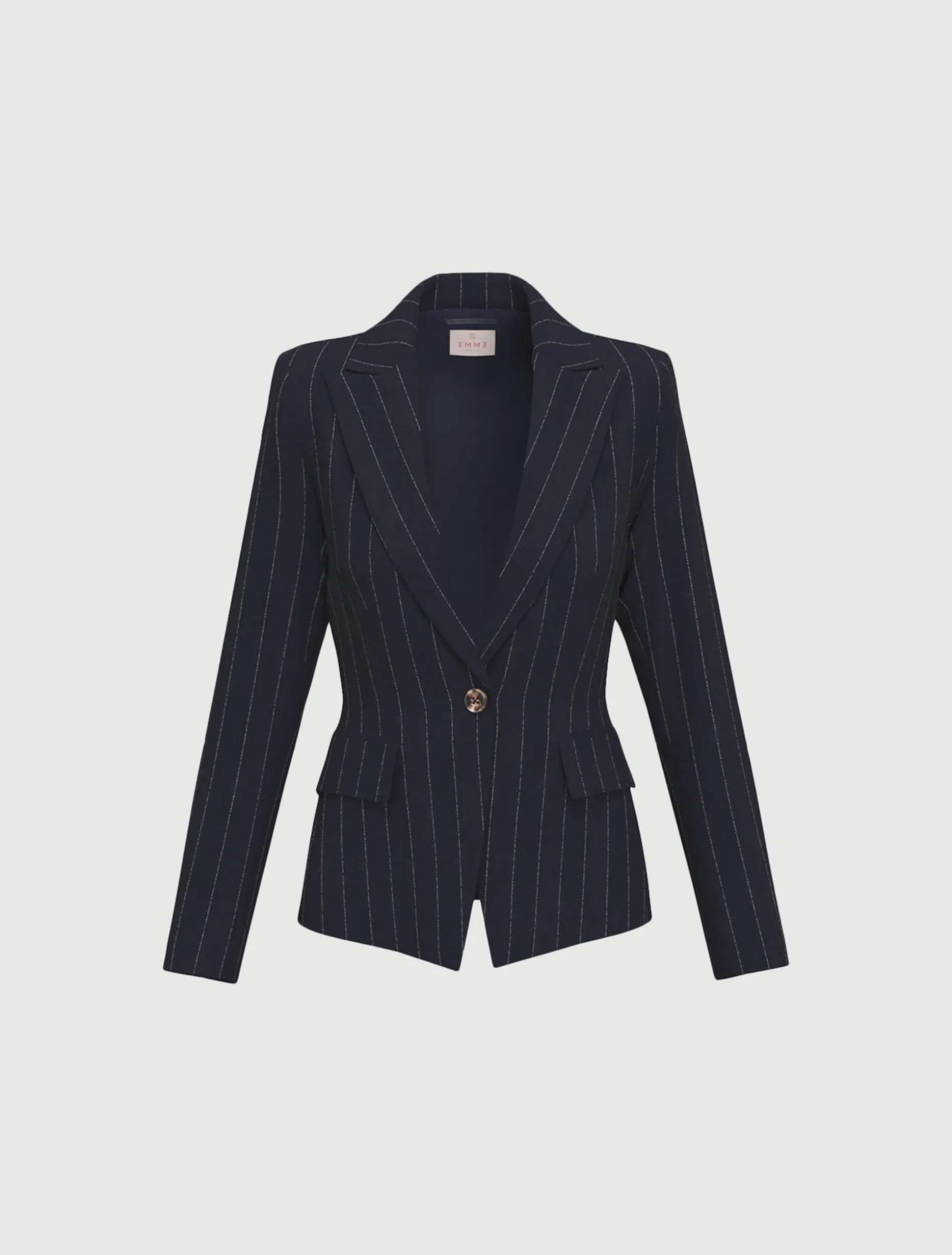 Giacca in gessato lamé - NAVY