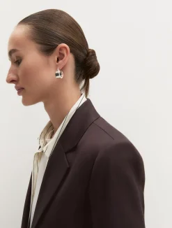 Giacca in twill di misto lino - TESTA DI MORO