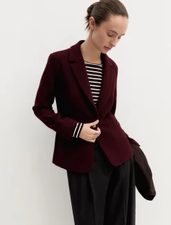 Giacca sfiancata in stuoia stretch - MATTONE ROSSO