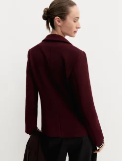 Giacca sfiancata in stuoia stretch - MATTONE ROSSO