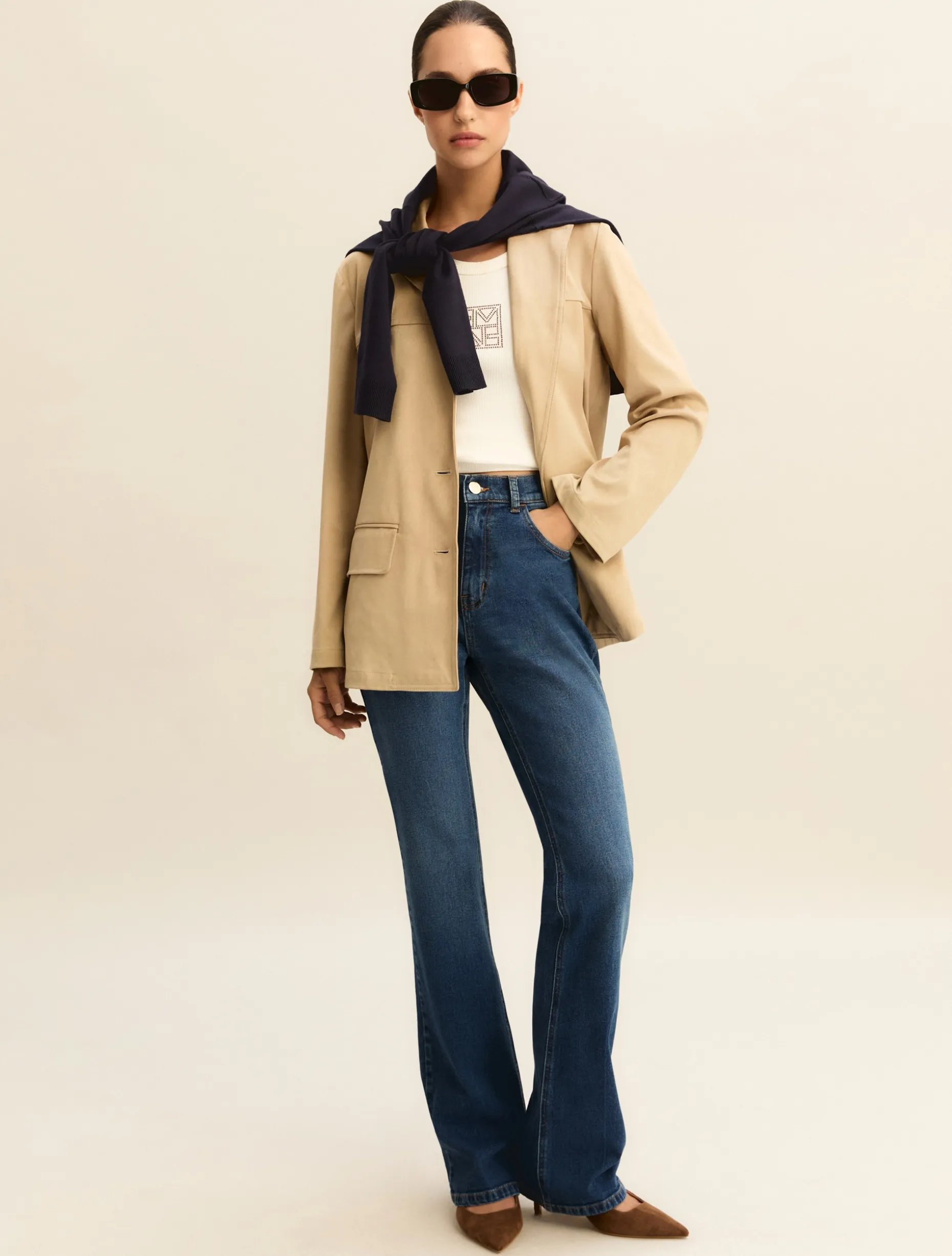 Giacca dritta - BEIGE
